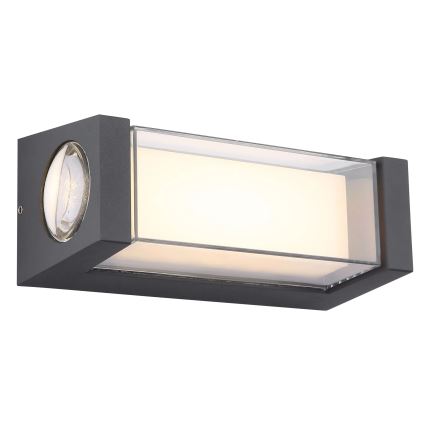 Globo - Επιτοίχιο φωτιστικό εξωτερικού χώρου LED LED/12W/230V 3000K IP54 ανθρακί