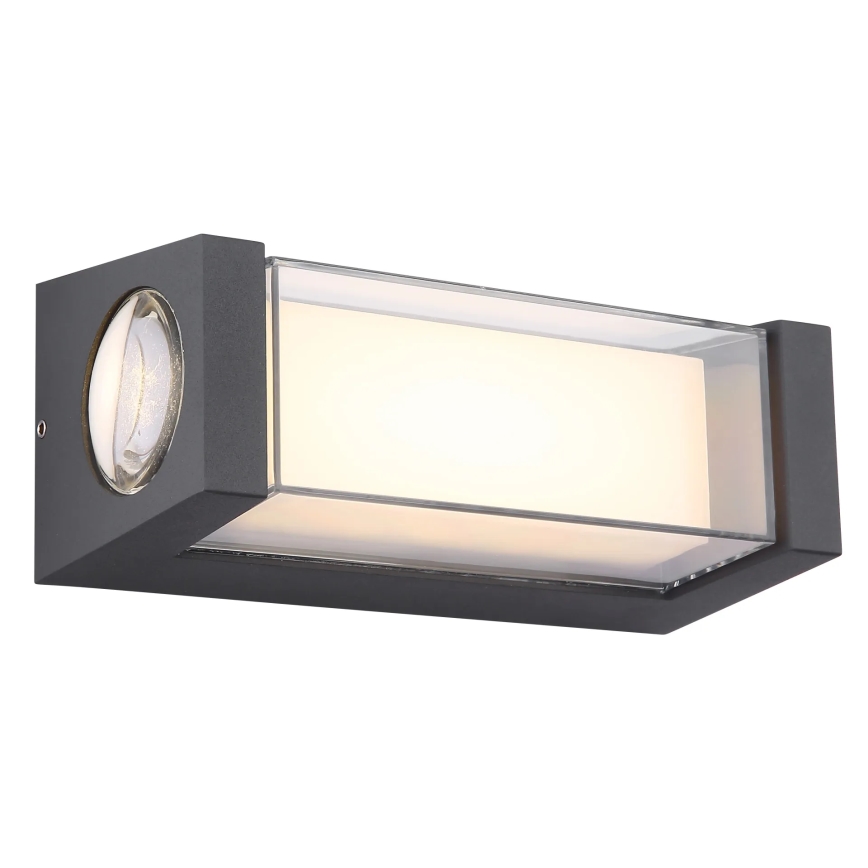 Globo - Επιτοίχιο φωτιστικό εξωτερικού χώρου LED LED/12W/230V 3000K IP54 ανθρακί