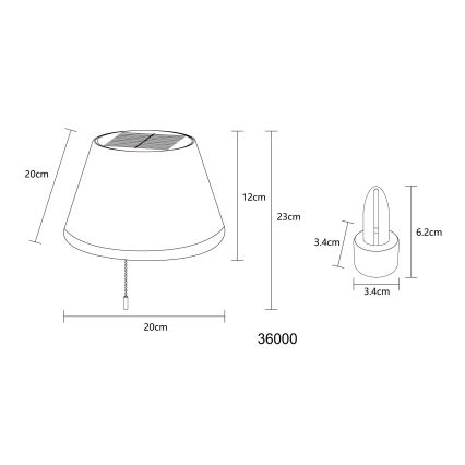 Globo - LED Ηλιακό μπουκάλι αμπαζούρ 10xLED/1,5W/3V IP44