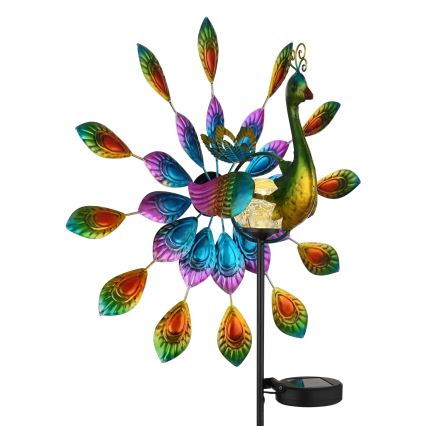 Globo - Ηλιακό διακοσμητικό LED LED/0,06W/3V IP44 300 mAh παγώνι