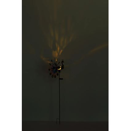 Globo - Ηλιακό διακοσμητικό LED LED/0,06W/3V IP44 300 mAh παγώνι