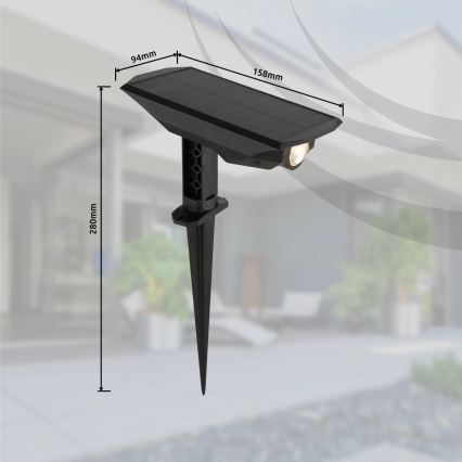 Globo - Ηλιακό φωτιστικό LED 2σε1 LED/1W/3V IP44