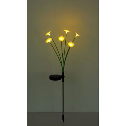 Globo - Ηλιακό φωτιστικό LED 6xLED/3V IP44 600 mAh σε σχήμα λουλουδιού