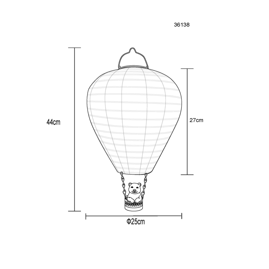 Globo - LED Κρεμαστό ηλιακό διακοσμητικό 24xLED/0,06W/3V IP44 Αερόστατο