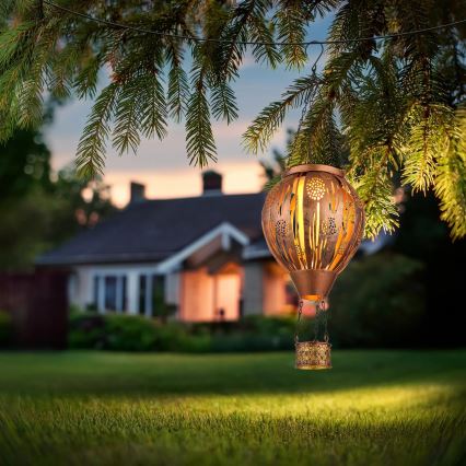 Globo - LED Κρεμαστό ηλιακό διακοσμητικό 12xLED/0,02W/3V IP44 300 mAh ιπτάμενο μπαλόνι