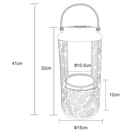 Globo - Ηλιακό φωτιστικό LED LED/0,06W/3V 3000K IP44