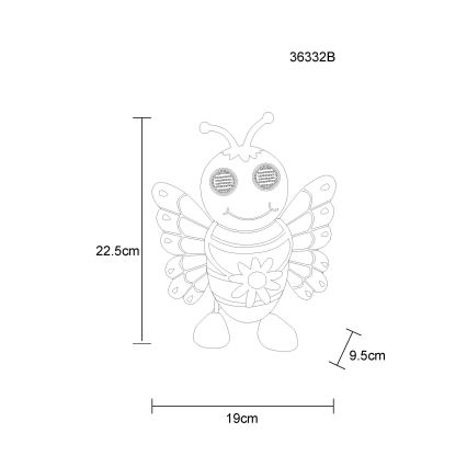 Globo - LED ηλιακό φωτιστικό 104xLED/3V IP44 300 mAh μέλισσα