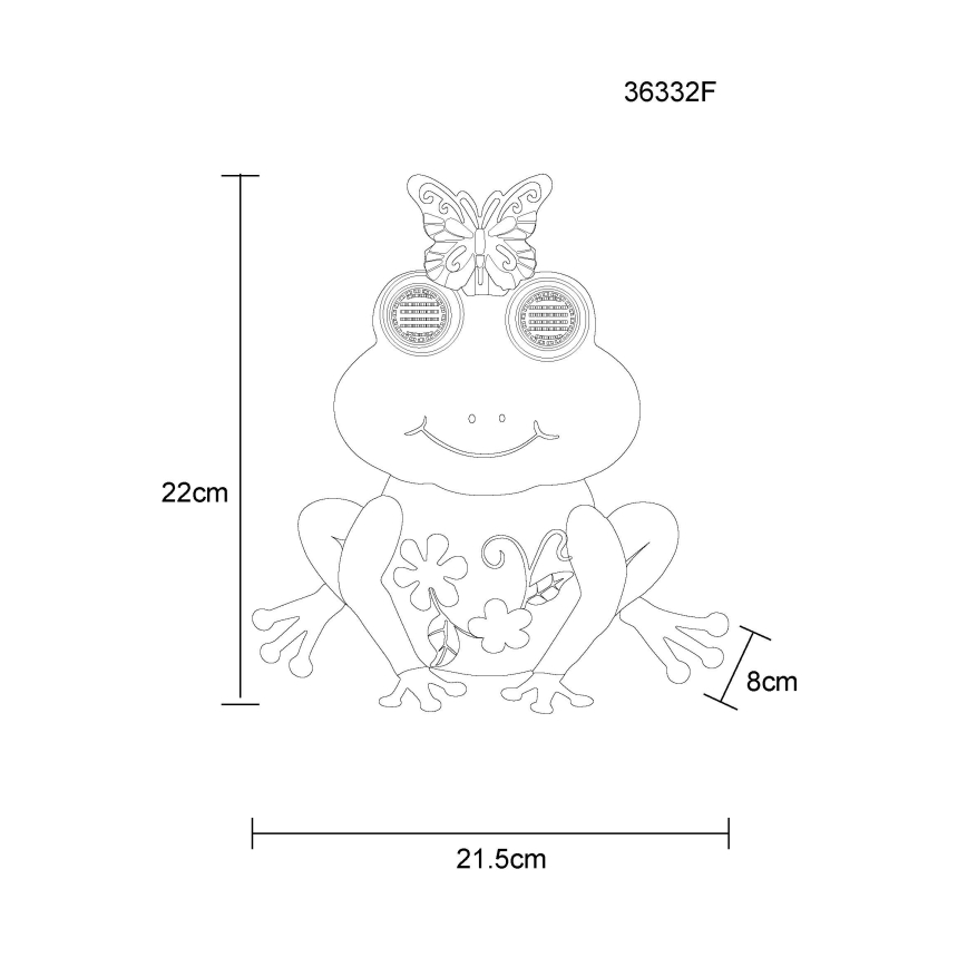 Globo - Ηλιακό LED φωτιστικό 104xLED/3V IP44 300 mAh βάτραχος