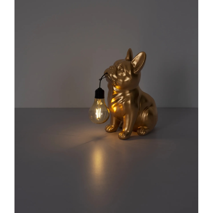 Globo - LED Ηλιακό φωτιστικό LED/3V IP44 300 mAh χρυσός σκύλος