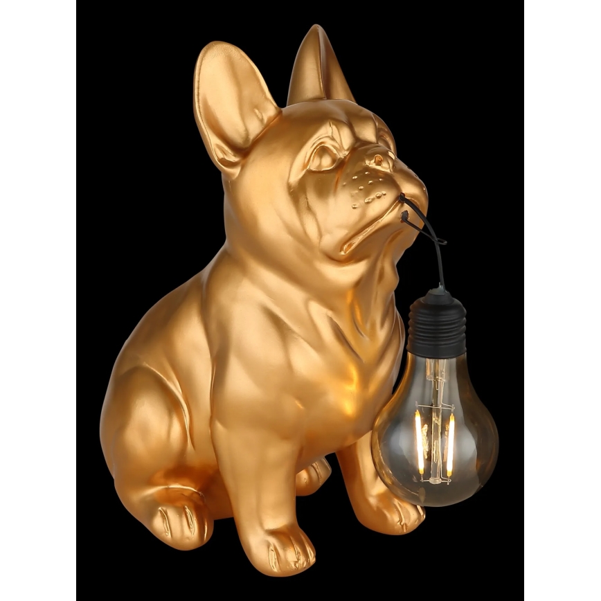 Globo - LED Ηλιακό φωτιστικό LED/3V IP44 300 mAh χρυσός σκύλος