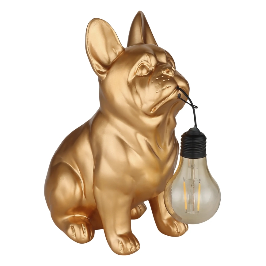 Globo - LED Ηλιακό φωτιστικό LED/3V IP44 300 mAh χρυσός σκύλος