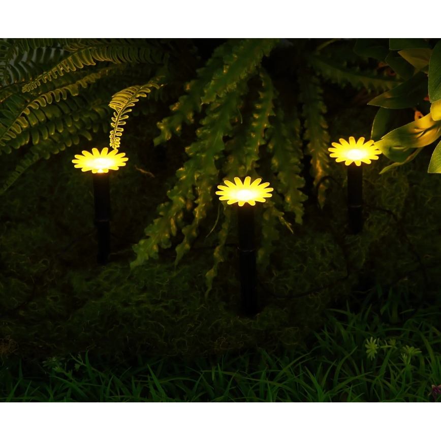 Globo - LED Ηλιακή γιρλάντα 5xLED/3V IP44 300 mAh 2,2 m λουλούδια