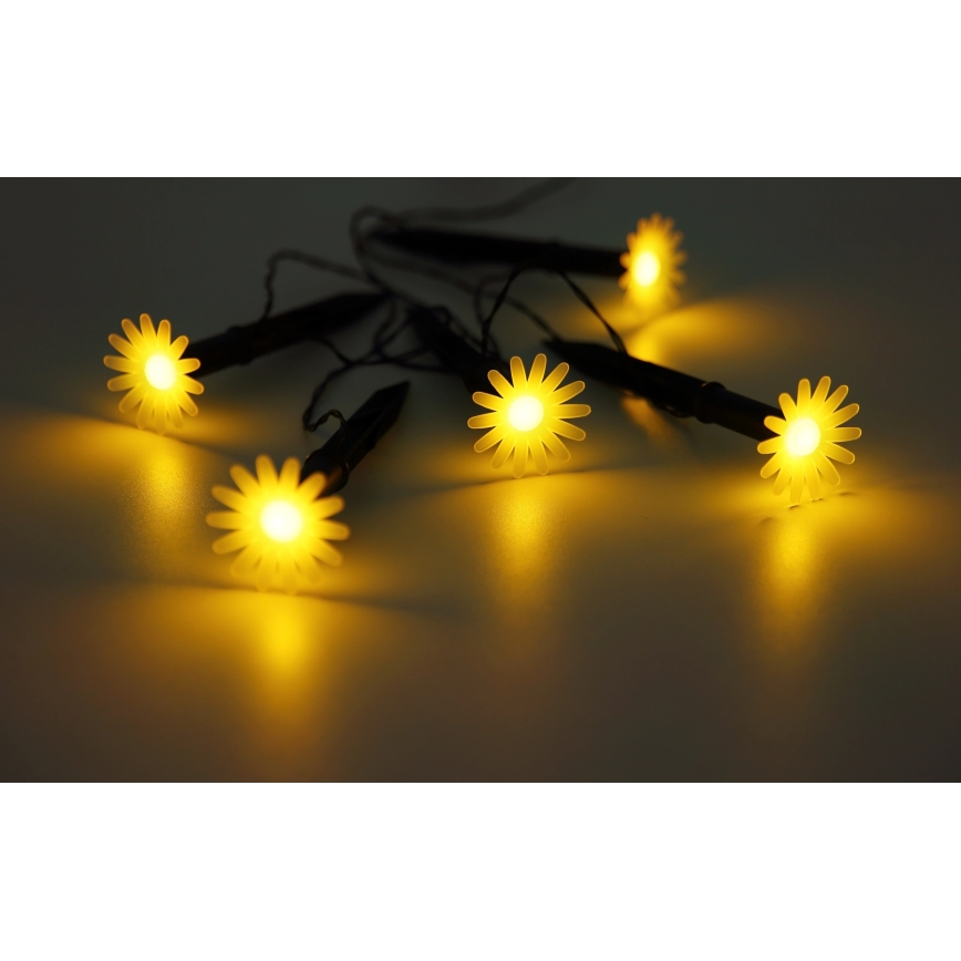 Globo - LED Ηλιακή γιρλάντα 5xLED/3V IP44 300 mAh 2,2 m λουλούδια