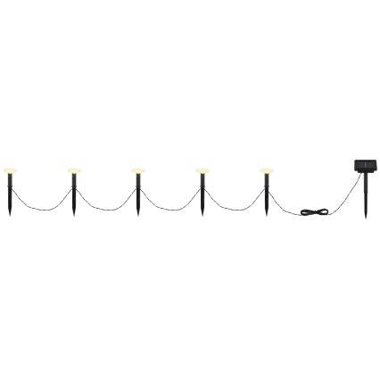 Globo - LED Ηλιακή γιρλάντα 5xLED/3V IP44 300 mAh 2,2 m λουλούδια