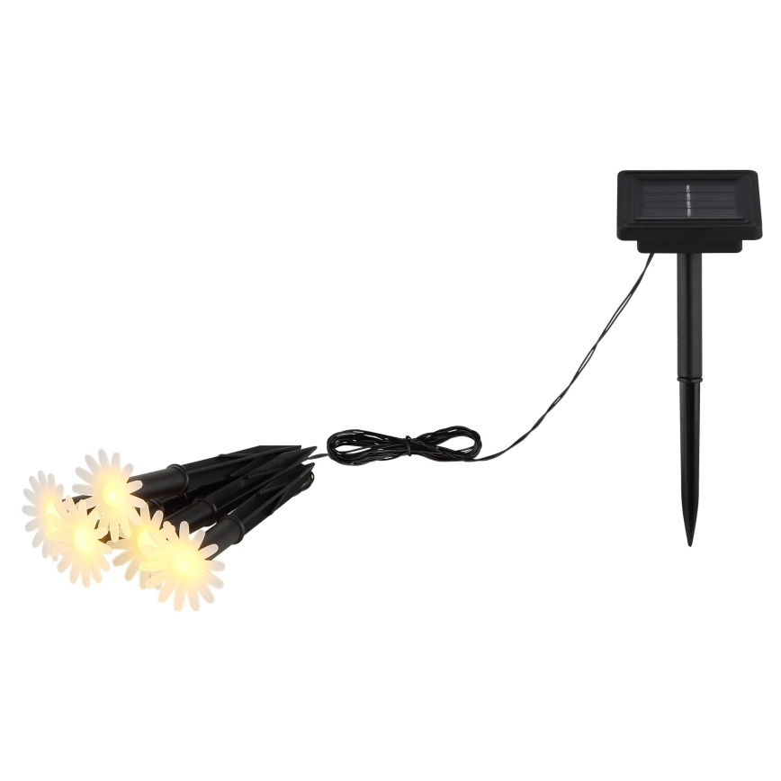 Globo - LED Ηλιακή γιρλάντα 5xLED/3V IP44 300 mAh 2,2 m λουλούδια