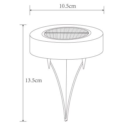 Globo- ΣΕΤ 2x LED Ηλιακά φωτιστικά LED/0,8W/3V 3200K IP44