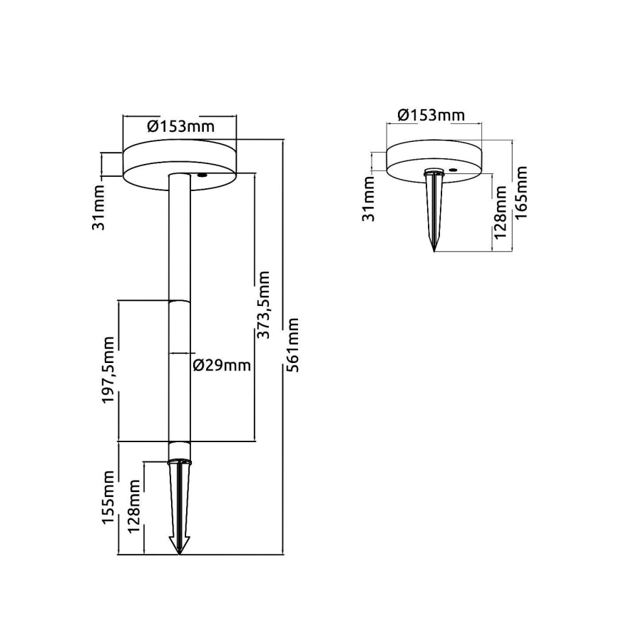 Globo - LED Dimmable ηλιακό φωτιστικό LED/0,2W/3,2V 3000K IP44