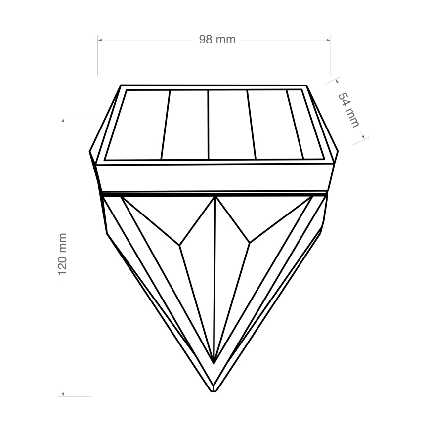 Globo - ΣΕΤ 2x Ηλιακό φωτιστικό τοίχου LED LED/0,5W/3V IP44 600 mAh