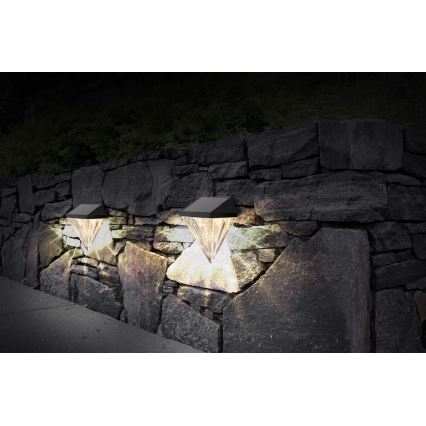 Globo - ΣΕΤ 2x Ηλιακό φωτιστικό τοίχου LED LED/0,5W/3V IP44 600 mAh