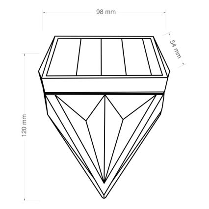 Globo - ΣΕΤ 2x Ηλιακό φωτιστικό τοίχου LED LED/0,5W/3V IP44 600 mAh