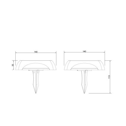 Globo - Ηλιακό φωτιστικό LED LED/1,2W/3,7V IP65