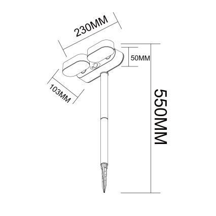 Globo - Ηλιακό LED φως με αισθητήρα LED/7,2W/3V IP44 1200 mAh