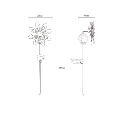 Globo - LED Ηλιακό διακοσμητικό LED/0,02W/3V IP44