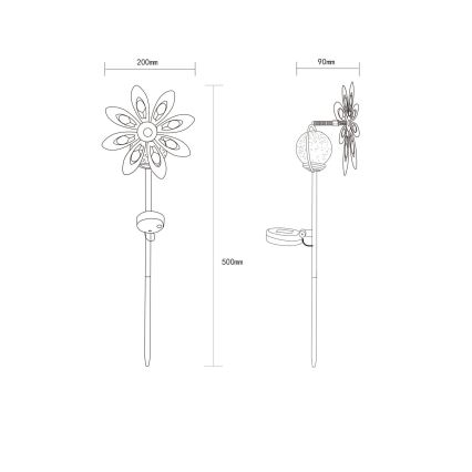 Globo - LED Ηλιακό διακοσμητικό LED/0,02W/3V IP44