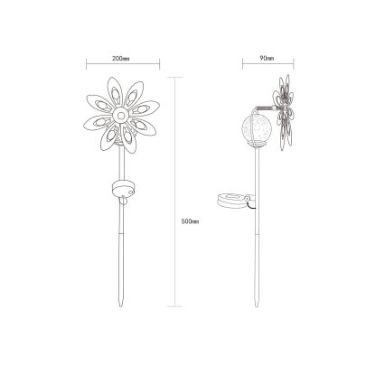 Globo - LED Ηλιακό διακοσμητικό LED/0,02W/3V IP44