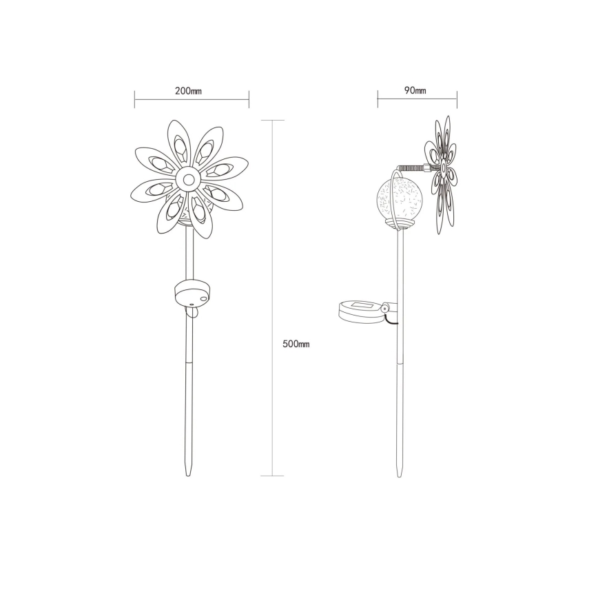 Globo - LED Ηλιακό διακοσμητικό LED/0,02W/3V IP44