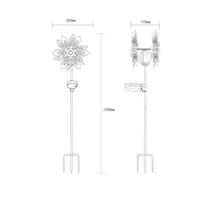 Globo - LED Ηλιακό διακοσμητικό LED/0,02W/3V IP44 300 mAh