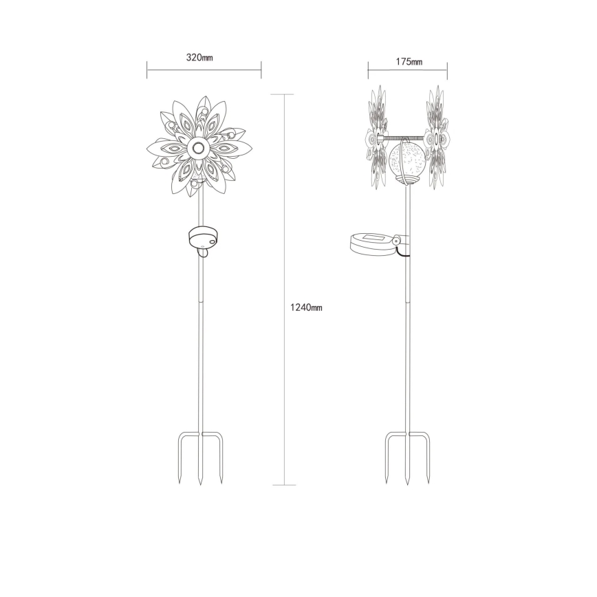 Globo - LED Ηλιακό διακοσμητικό LED/0,02W/3V IP44 300 mAh
