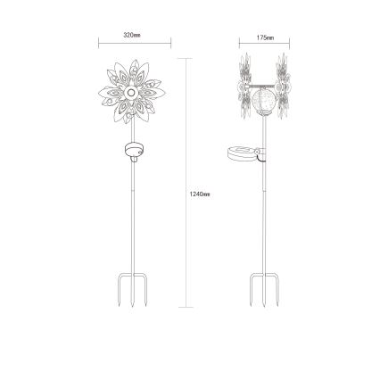 Globo - LED Ηλιακό διακοσμητικό LED/0,02W/3V IP44