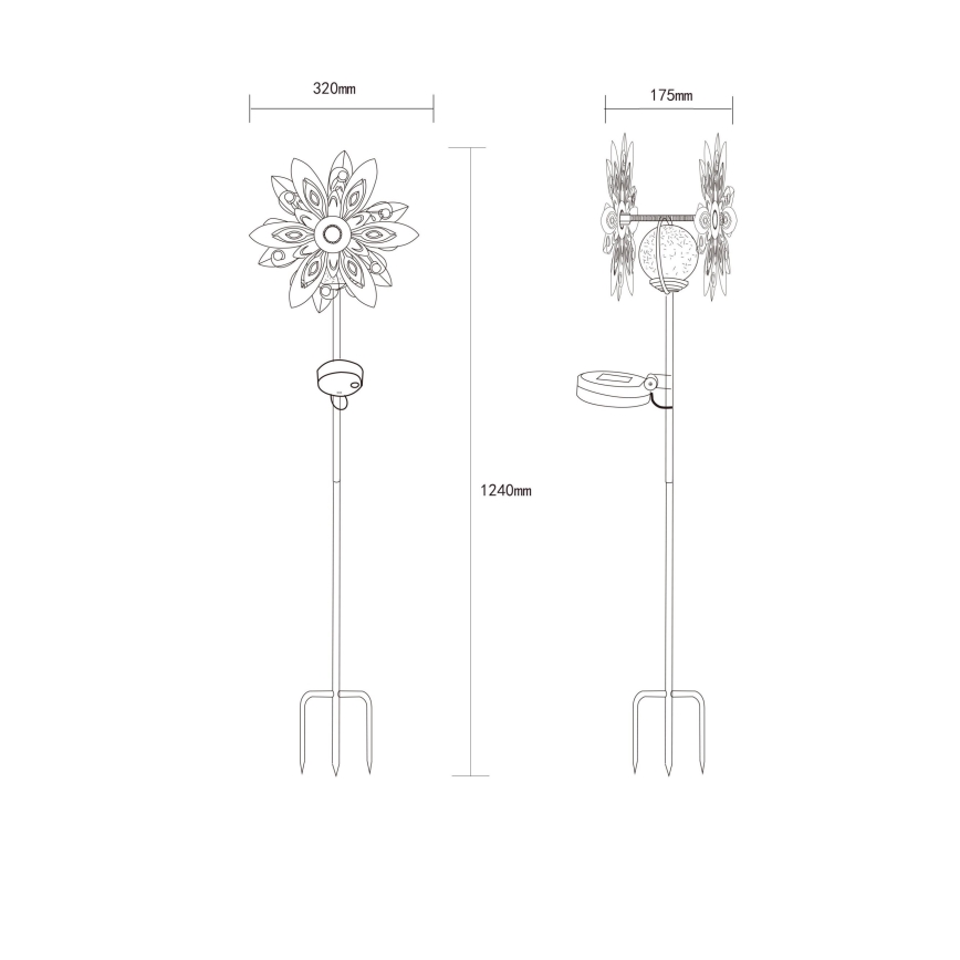 Globo - LED Ηλιακό διακοσμητικό LED/0,02W/3V IP44