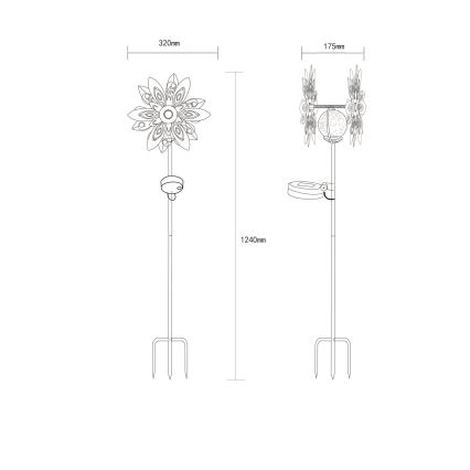 Globo - Ηλιακό διακοσμητικό LED LED/0,02W/3V IP44 300 mAh