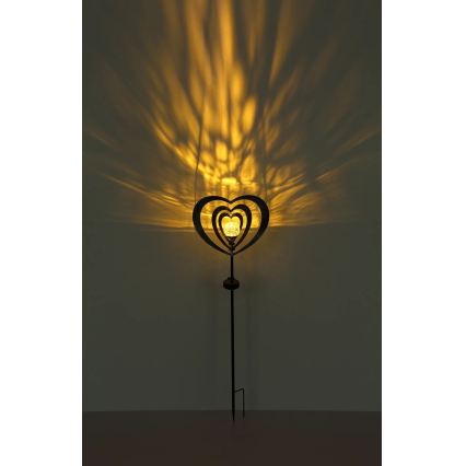Globo - Ηλιακό φωτιστικό LED/3V IP44 300 mAh ασημί καρδιά