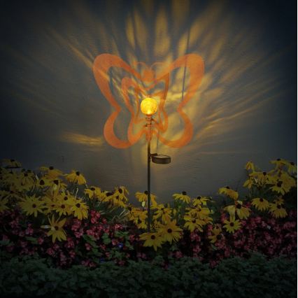 Globo - LED ηλιακό φωτιστικό LED/3V IP44 300 mAh σκουριασμένη πεταλούδα