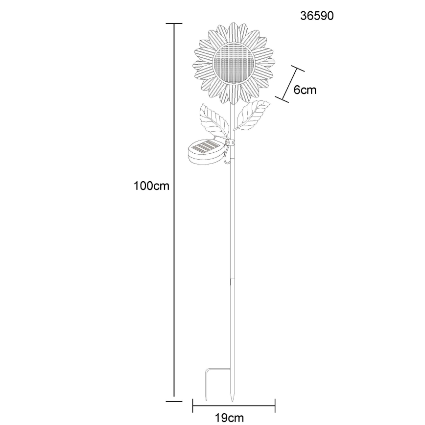 Globo - LED ηλιακό φωτιστικό 200xLED/3V IP44 600 mAh λουλούδι