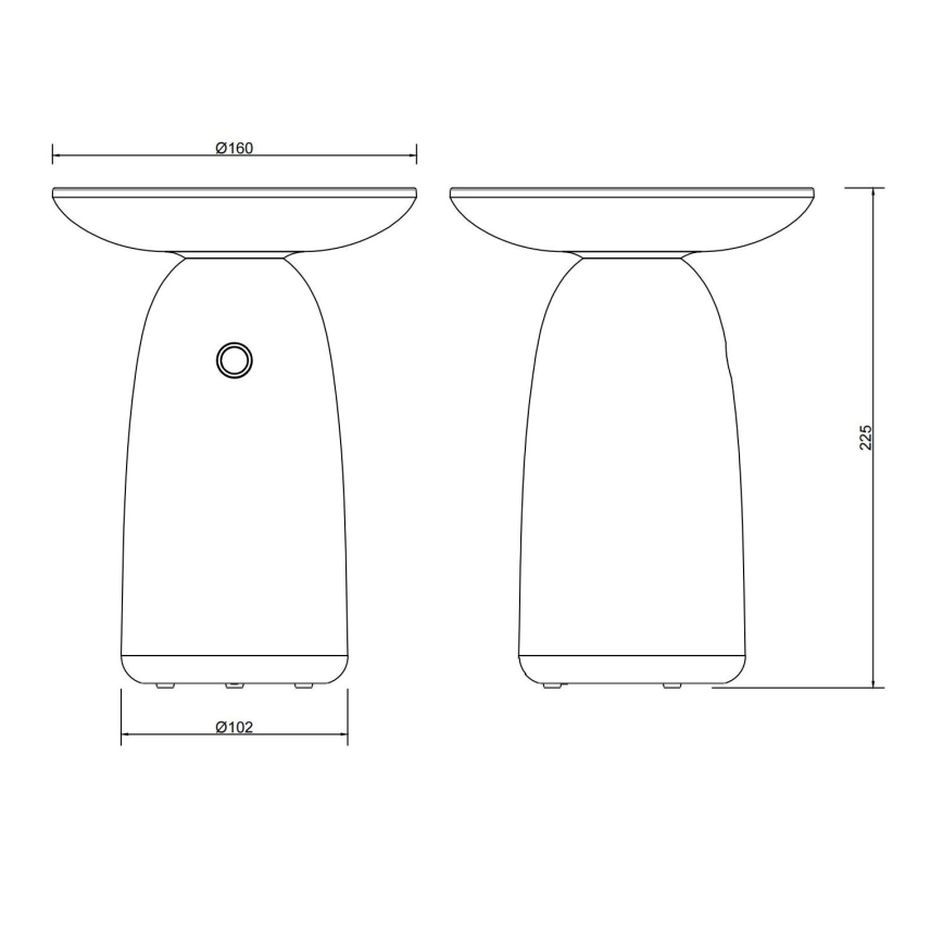Globo - LED Dimming ηλιακό αφής φωτιστικό LED/10W/3,7V IP54 πράσινο