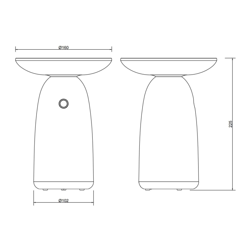 Globo - LED Dimming ηλιακό αφής φωτιστικό LED/10W/3,7V IP54 μαύρο
