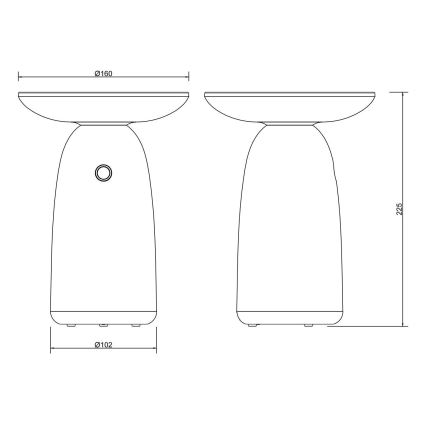 Globo - LED Dimming ηλιακό αφής φωτιστικό LED/10W/230V IP54 λευκό