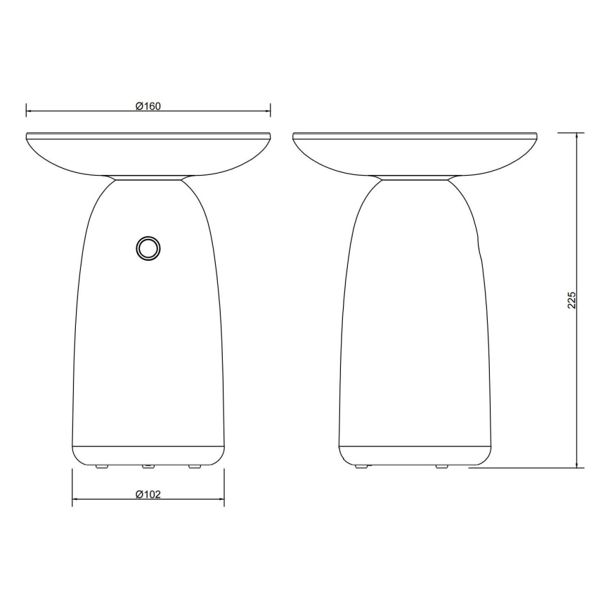 Globo - LED Dimming ηλιακό αφής φωτιστικό LED/10W/230V IP54 λευκό