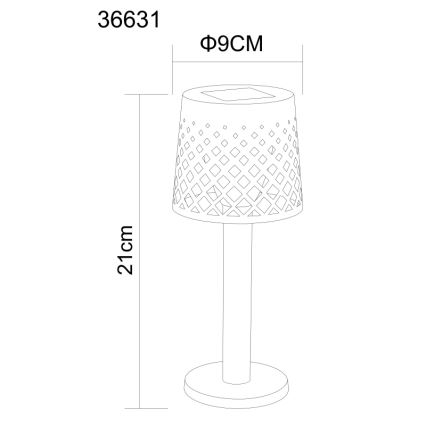 Globo - Ηλιακό φωτιστικό LED LED/0,06W/3,2V 3000K IP44 μαύρο