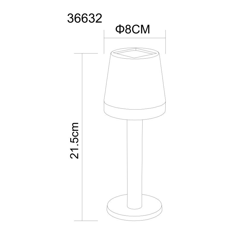 Globo - Ηλιακό φωτιστικό LED LED/0,5W/3,2V 3000K IP44 μαύρο