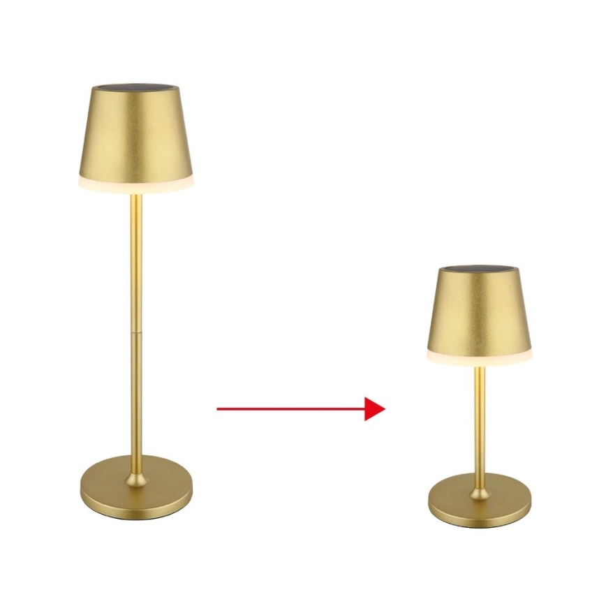 Globo - Ηλιακό φωτιστικό LED LED/0,6W/3V 3000K IP44 χρυσό