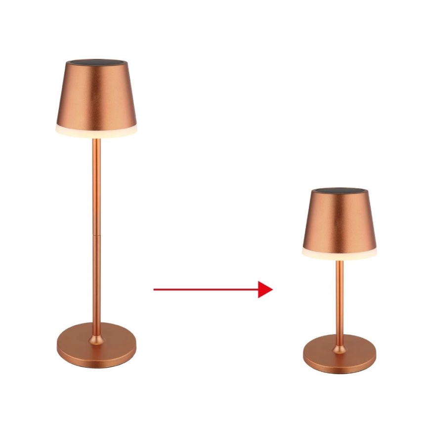 Globo - Ηλιακό φωτιστικό LED LED/0,6W/3V 3000K IP44 χαλκός