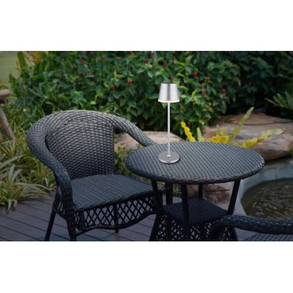 Globo - Ηλιακό φωτιστικό LED LED/0,6W/3V 3000K IP44 ματ χρώμιο