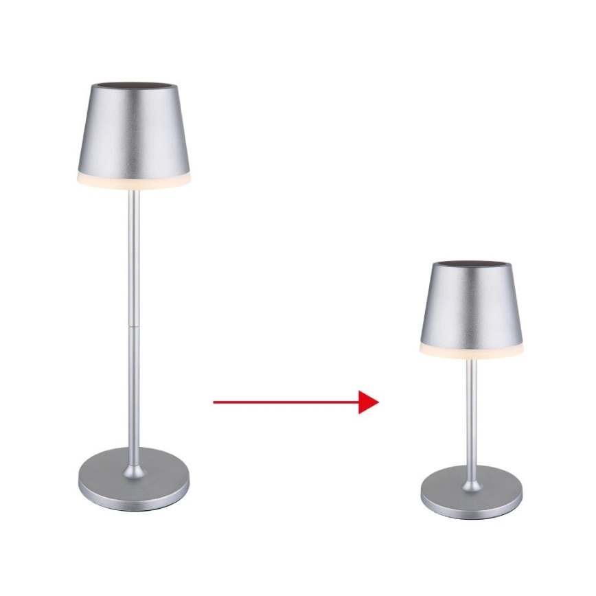 Globo - Ηλιακό φωτιστικό LED LED/0,6W/3V 3000K IP44 ματ χρώμιο