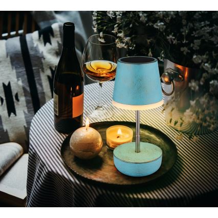 Globo - Ηλιακό φωτιστικό LED 10xLED/0,06W/3V IP44 800 mAh μπλε