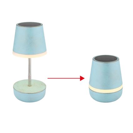 Globo - Ηλιακό φωτιστικό LED 10xLED/0,06W/3V IP44 800 mAh μπλε